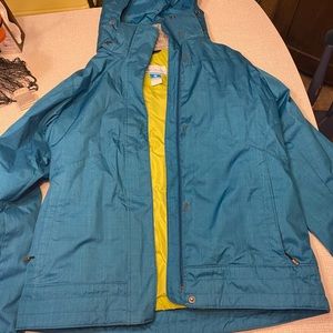 Columbia Three-in-One Teal and Lime Coat